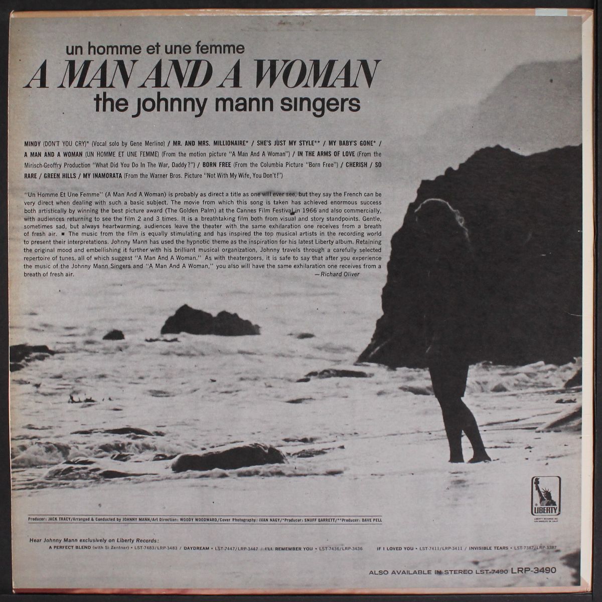 a man and a woman by JOHNNY MANN SINGERS