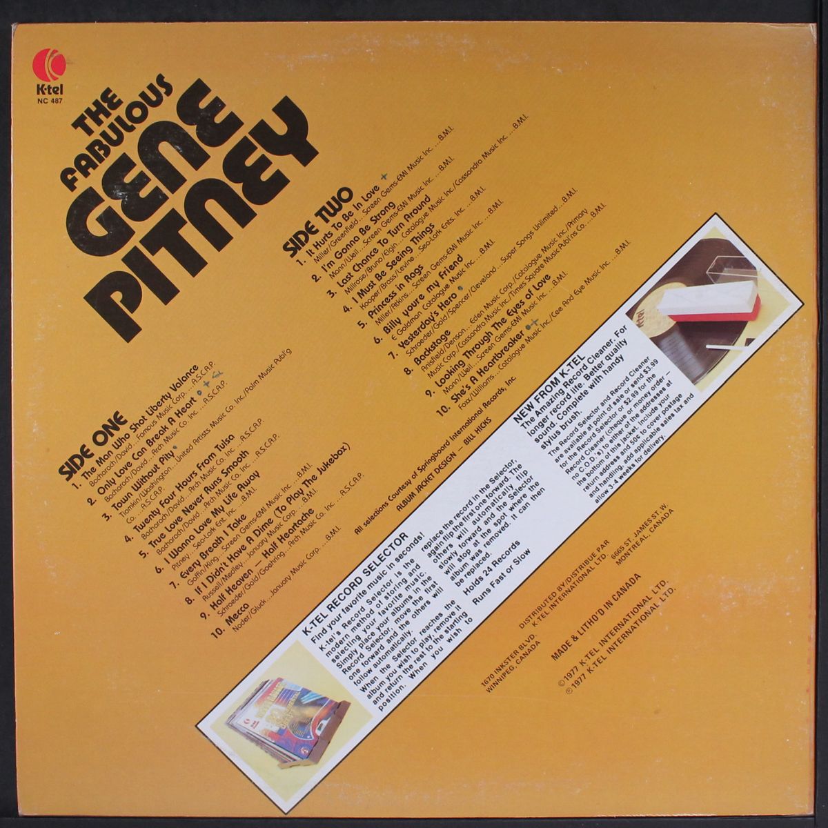 the fabulous gene pitney by GENE PITNEY