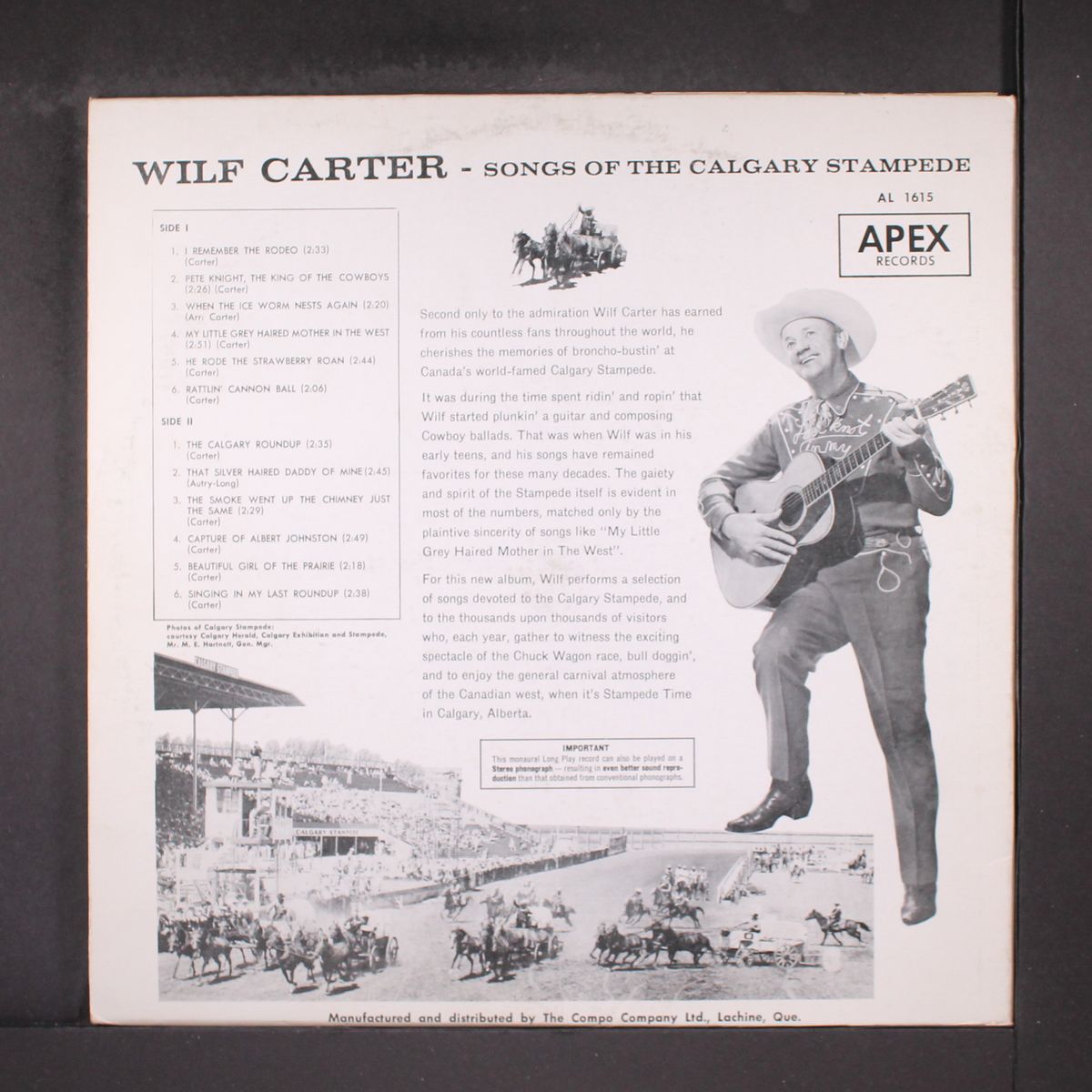 songs of the calgary stampede by WILF CARTER