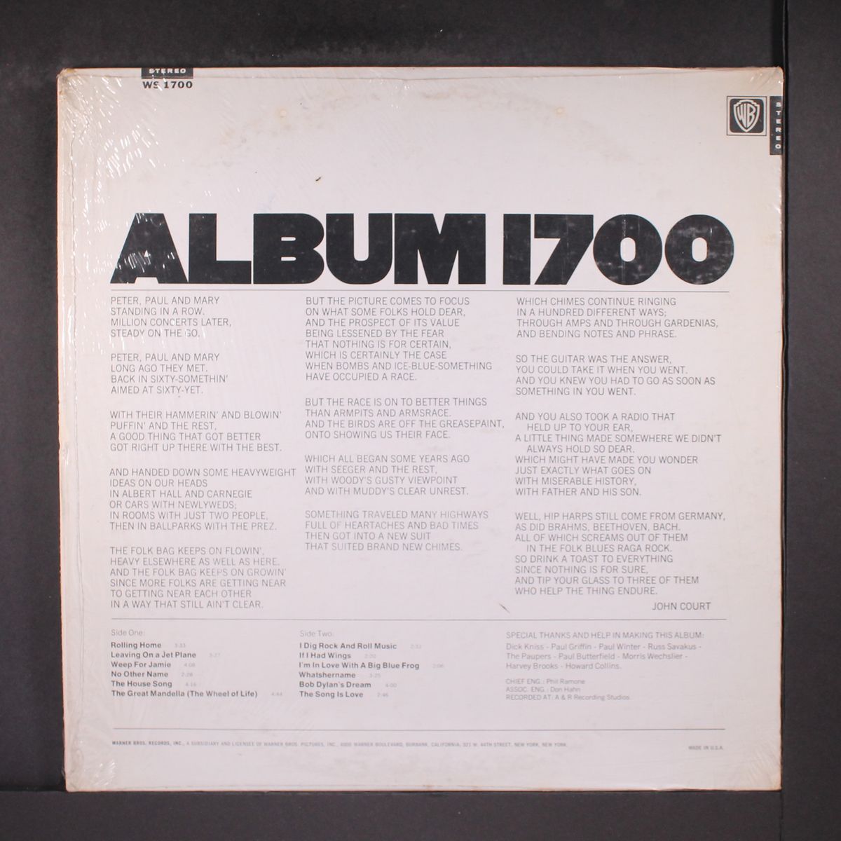 album 1700 by PETER,PAUL & MARY