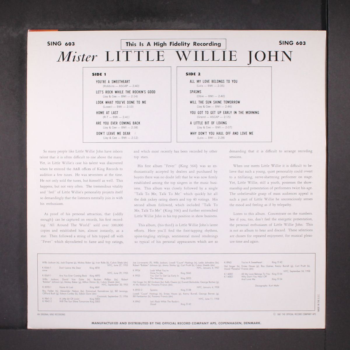 mister little willie john by LITTLE WILLIE JOHN