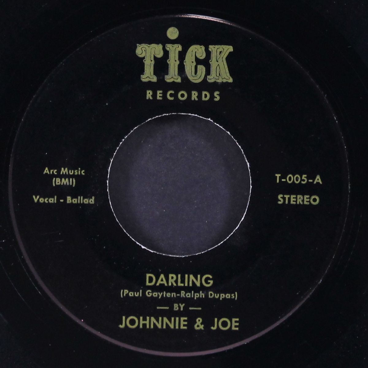 darling / don't stop now by JOHNNIE & JOE / EDDIE HOLMAN