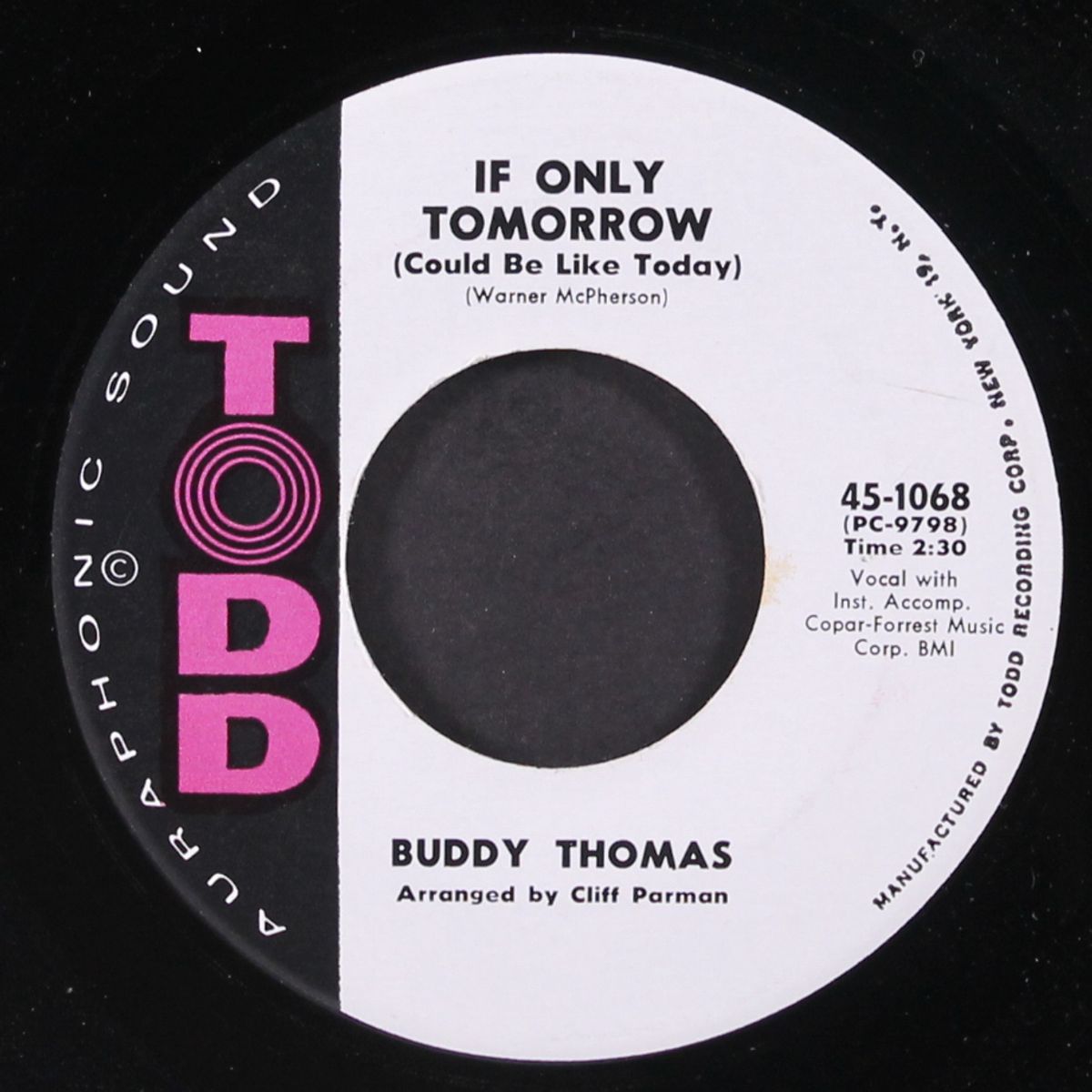 all around me / if only tomorrow by BUDDY THOMAS