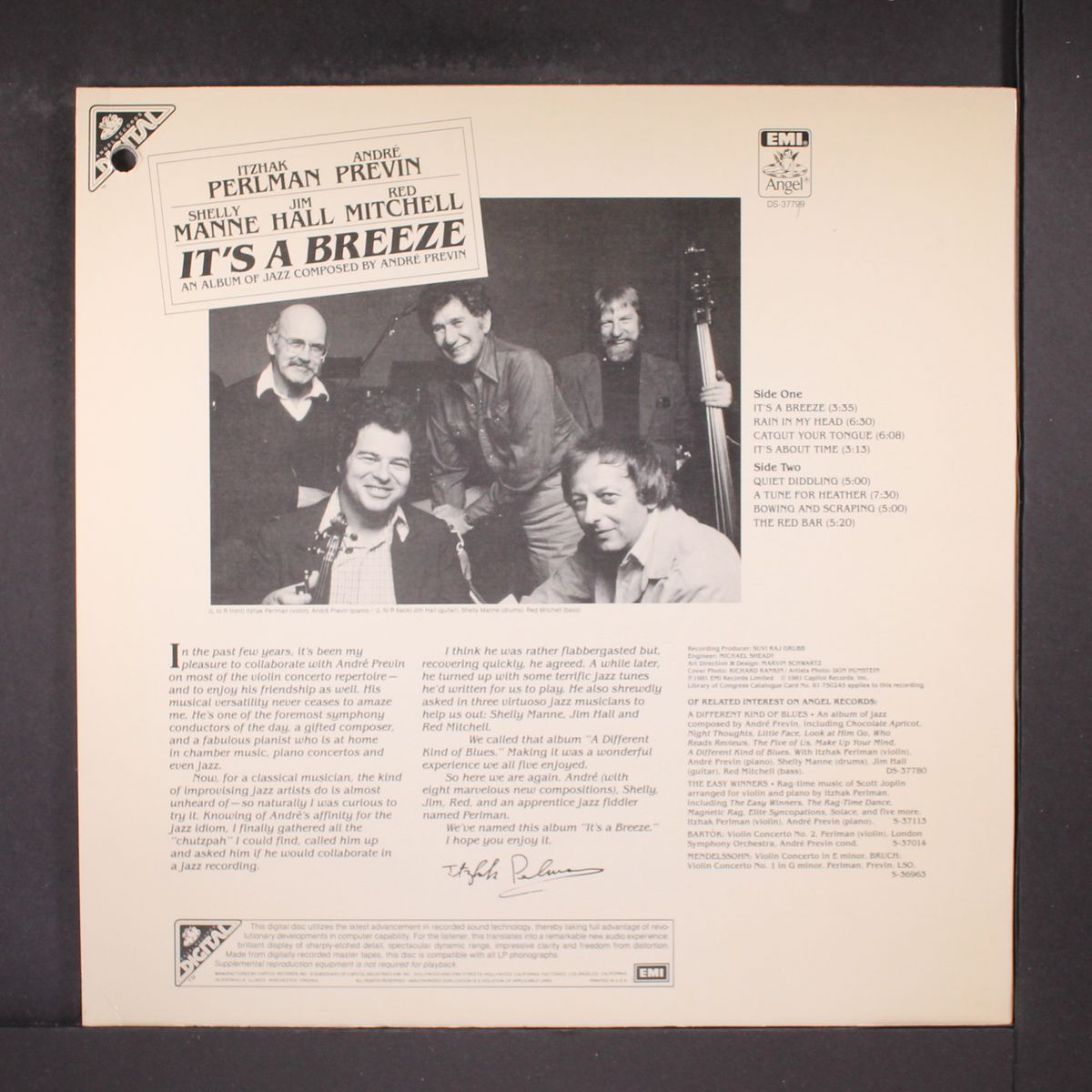 it's a breeze by ITZHAK PERLMAN & ANDRE PREVIN
