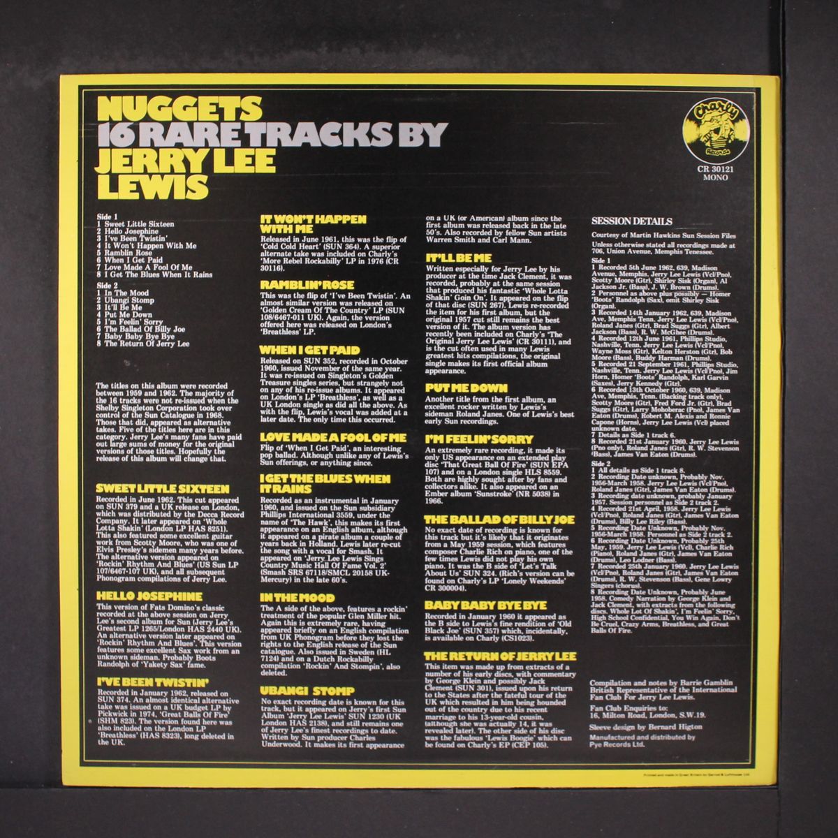 nuggets, 16 rare tracks by JERRY LEE LEWIS