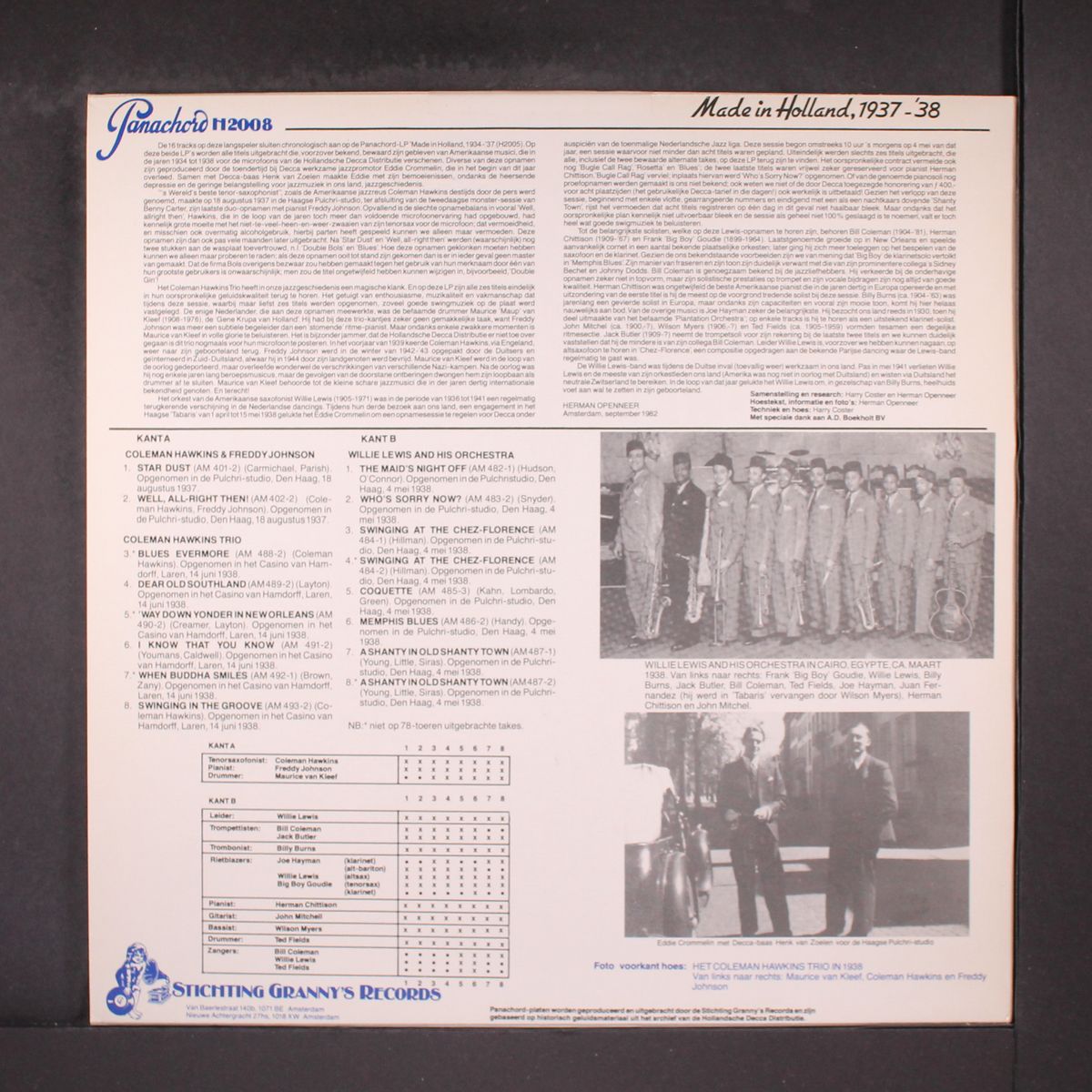 made in holland, 1937-38 by VARIOUS