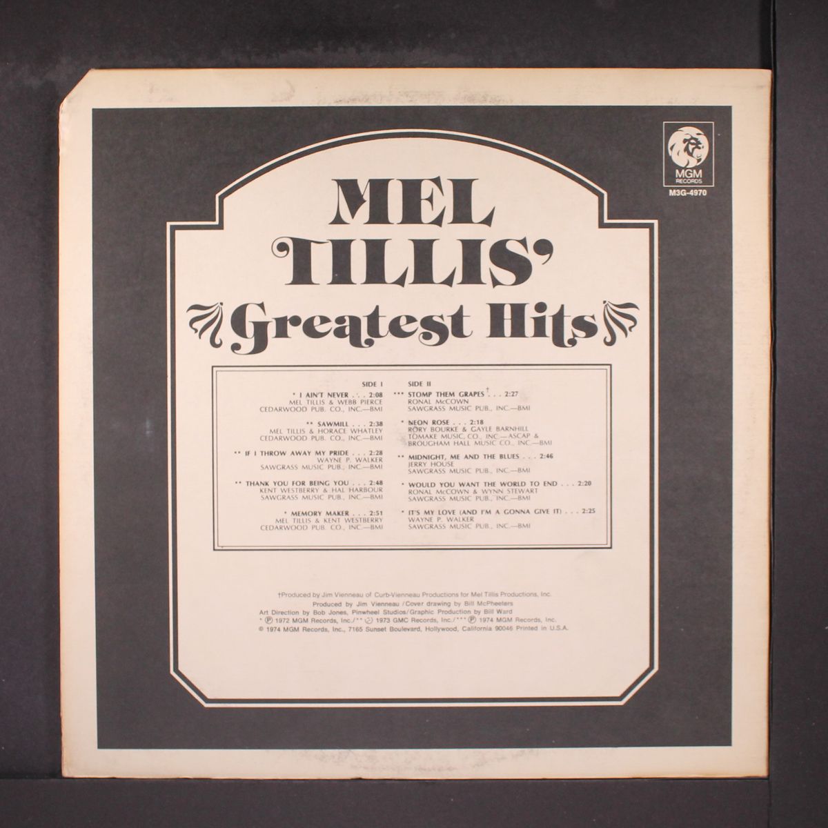 greatest hits by MEL TILLIS