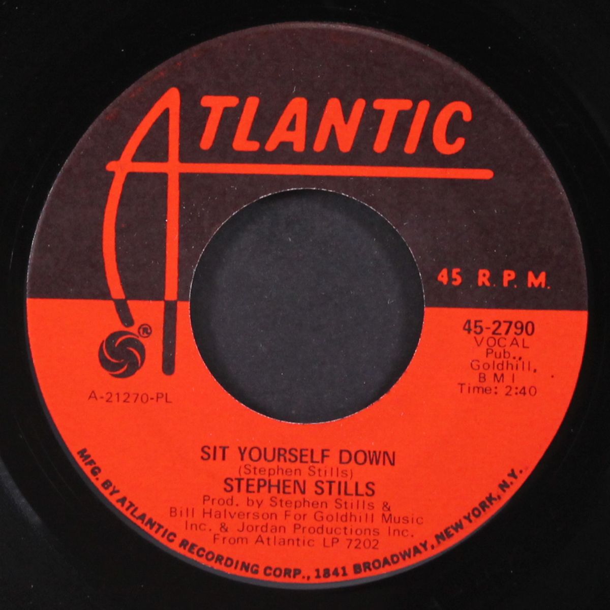sit yourself down / we are not helpless by STEPHEN STILLS