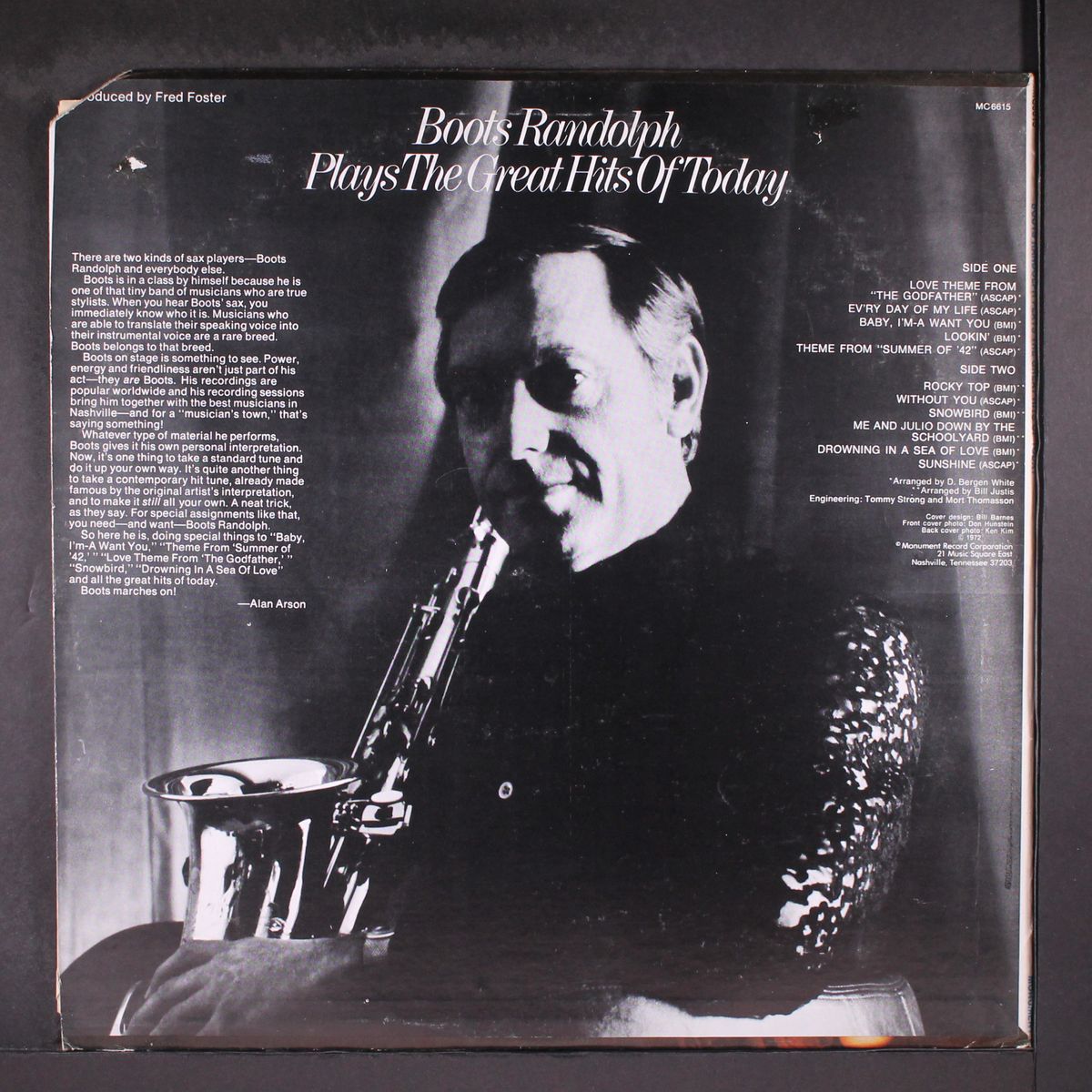 great hits of today by BOOTS RANDOLPH