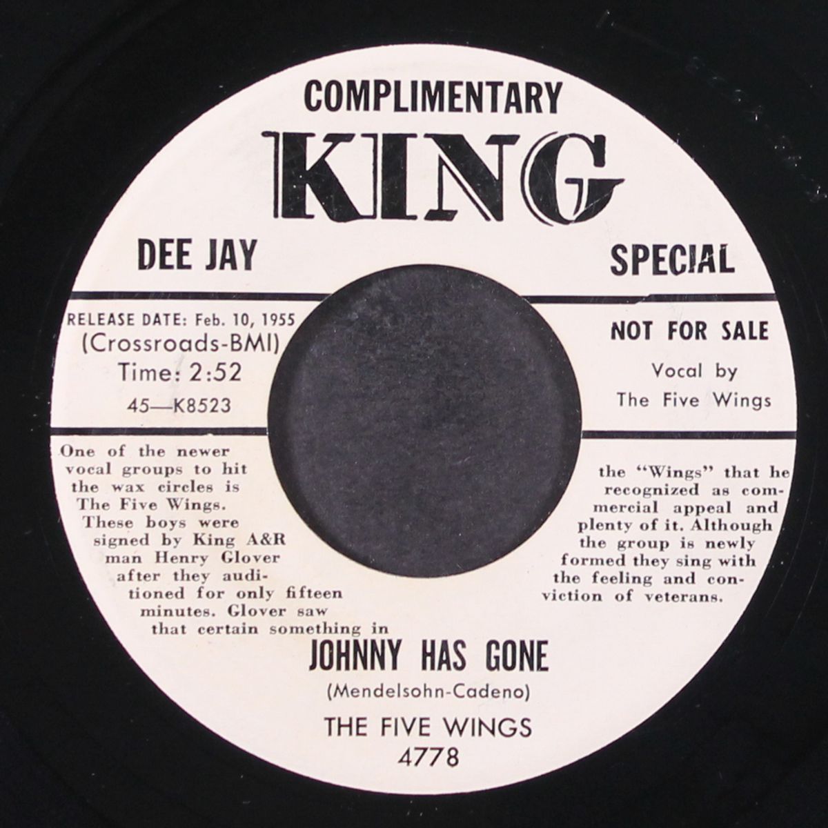 johnny's still singing / johnny has gone by FIVE WINGS