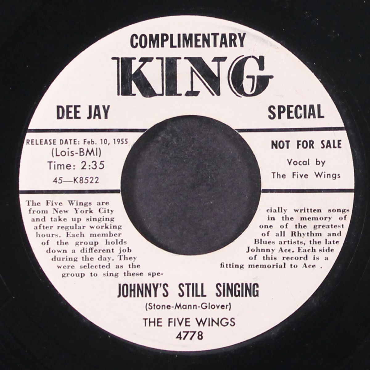 johnny's still singing / johnny has gone by FIVE WINGS