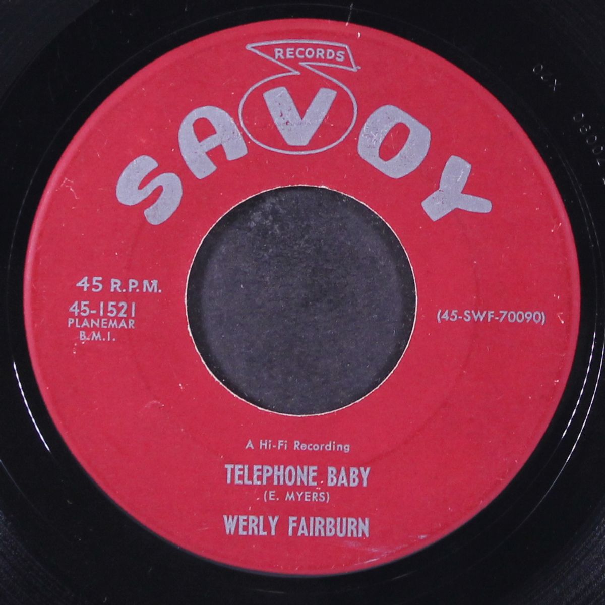 telephone baby / no blues tomorrow by WERLY FAIRBURN