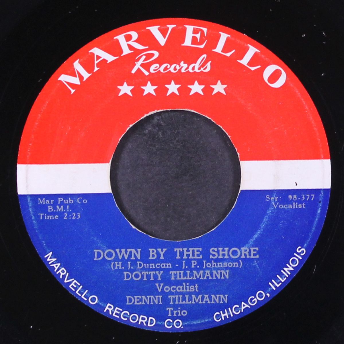 red hot mama / down by the shore by MARVELLOS / DOTTY TILLMANN