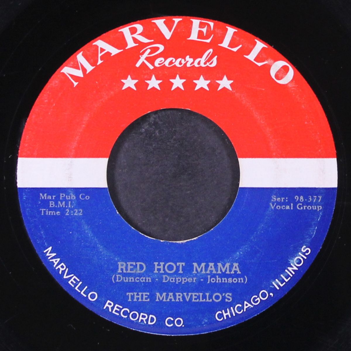 red hot mama / down by the shore by MARVELLOS / DOTTY TILLMANN