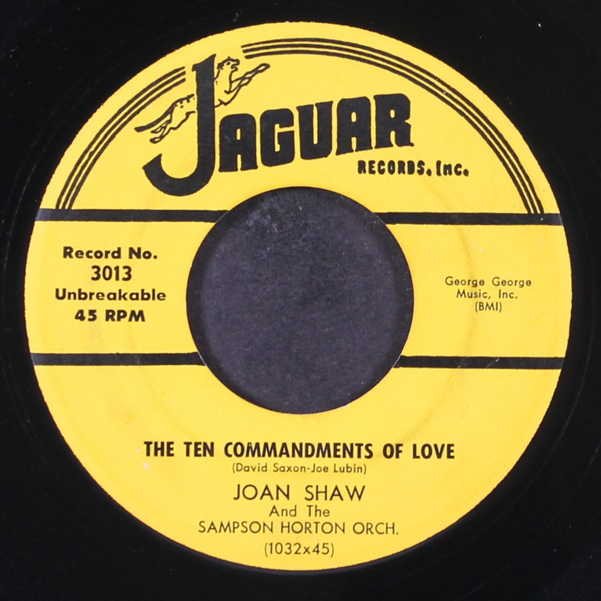 i shouldn't be alone so long / the ten commandments of love by JOAN SHAW