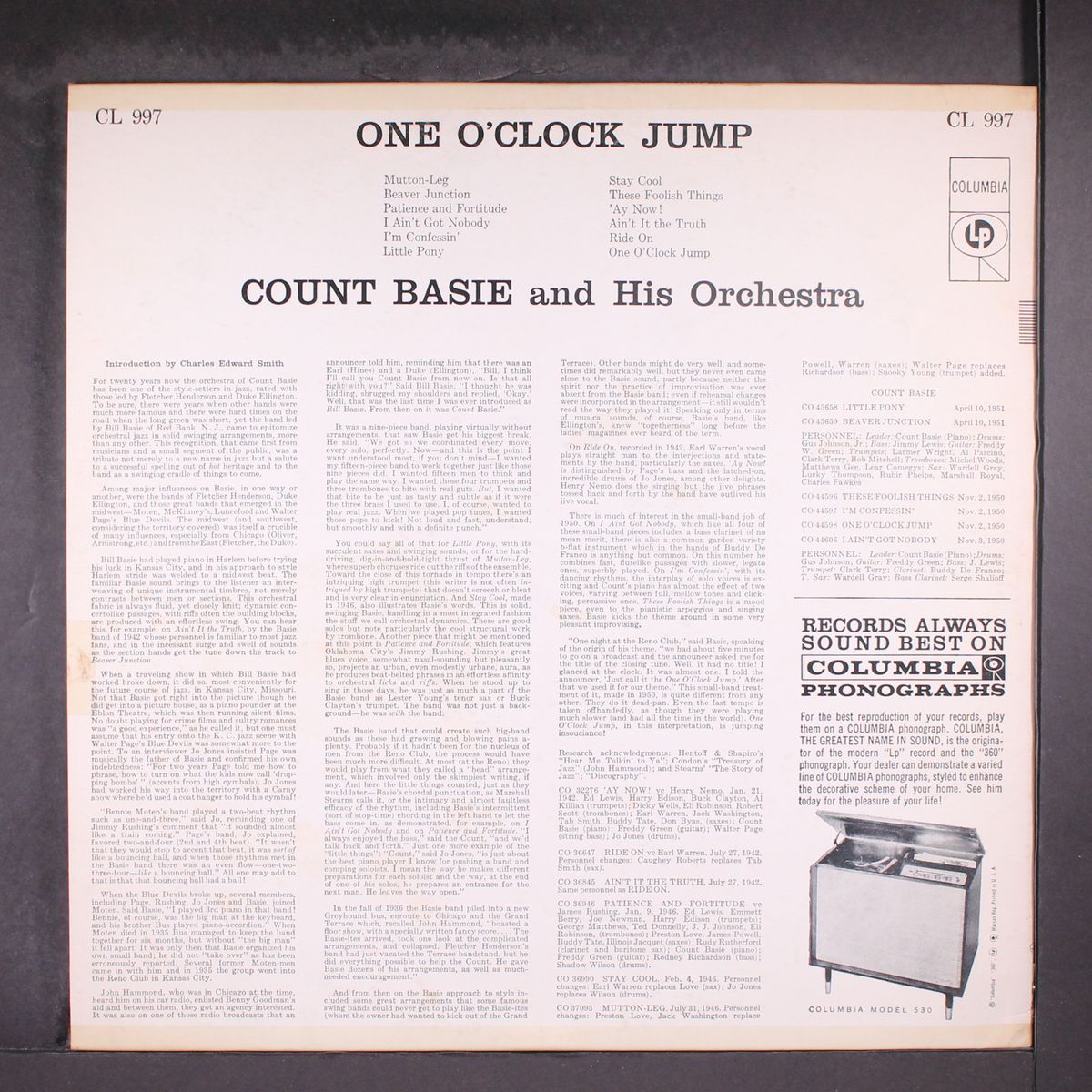one o'clock jump by COUNT BASIE
