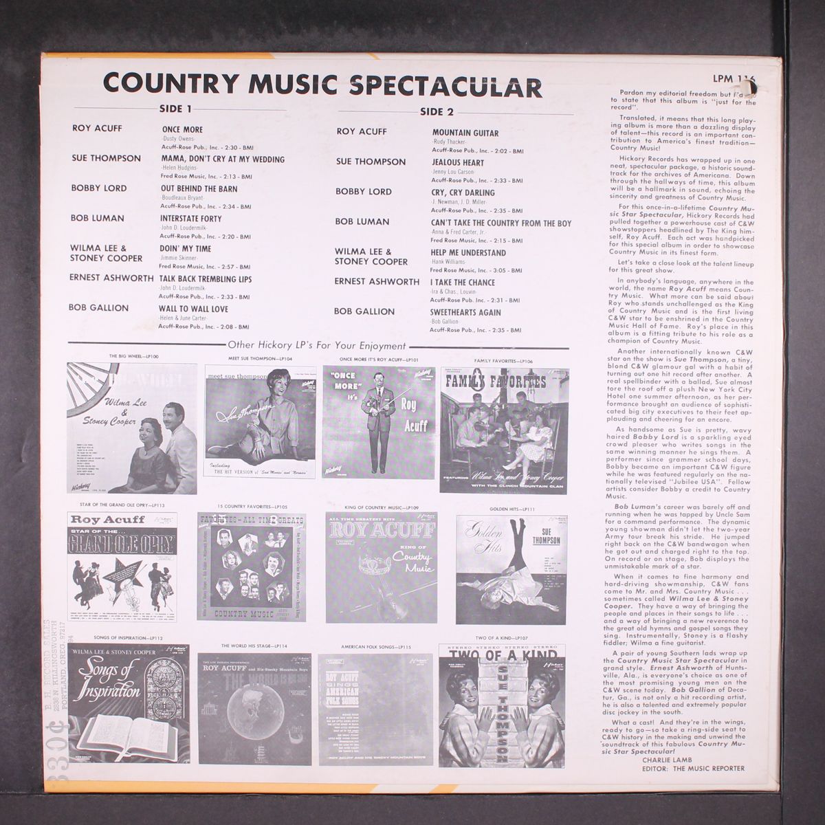 country music star spectacular by VARIOUS