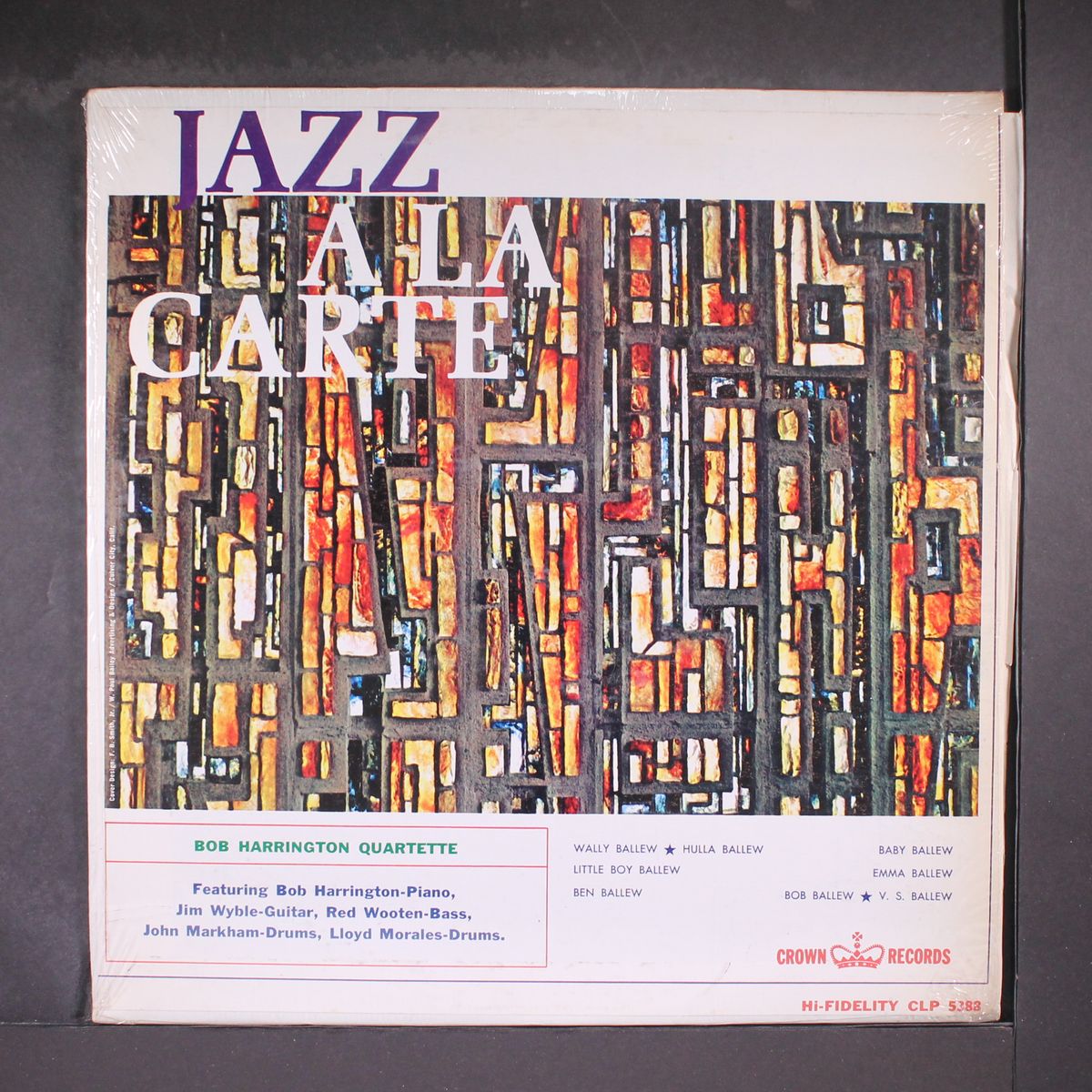jazz a la carte by BOB HARRINGTON