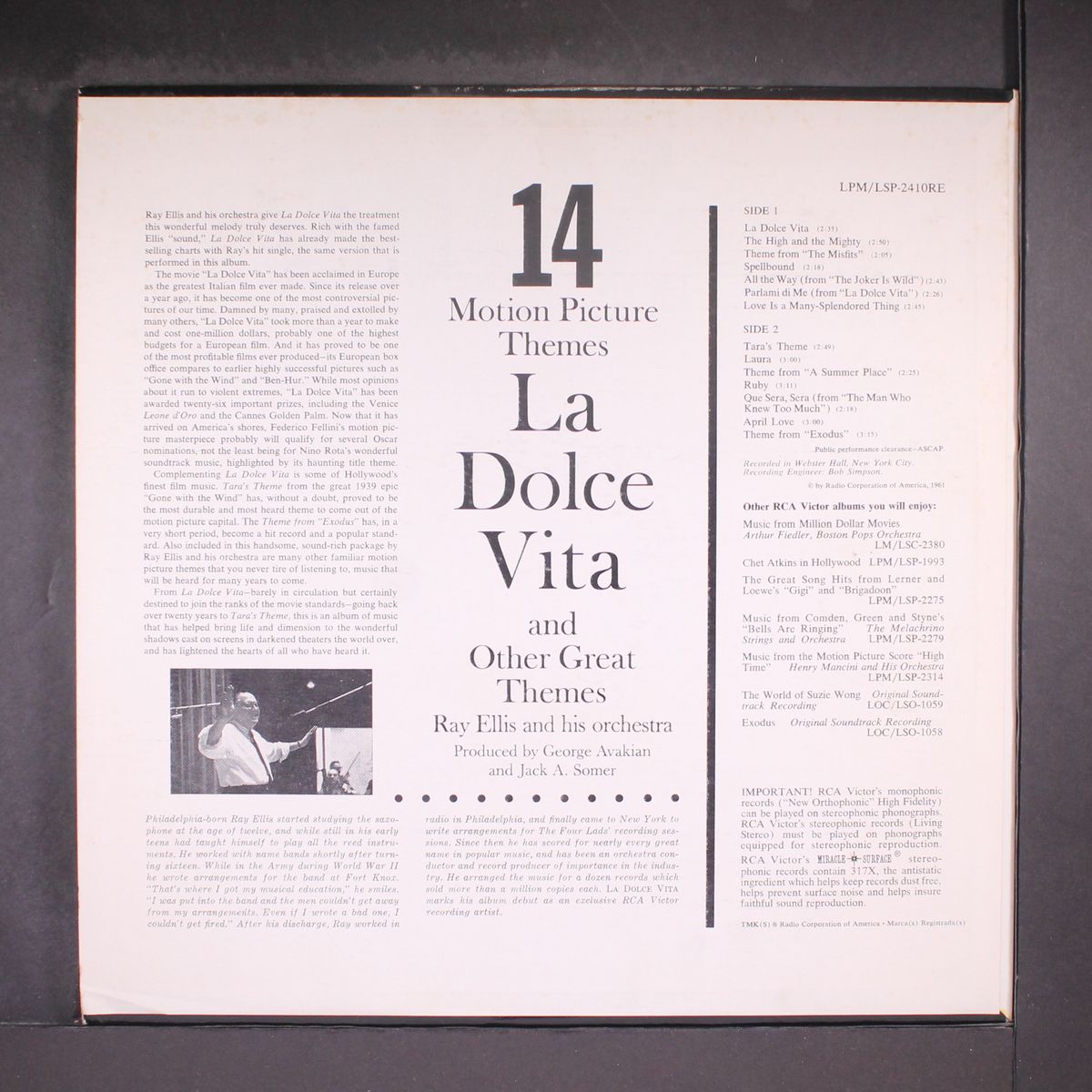 la dolce vita and other great themes by RAY ELLIS