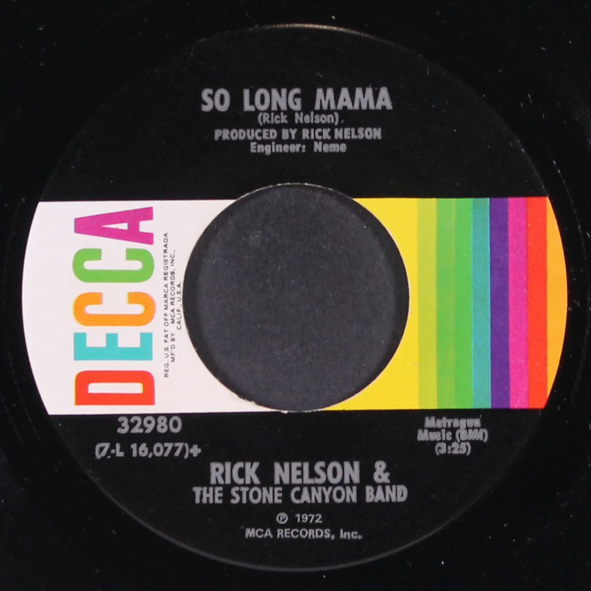 garden party / so long mama by RICK NELSON