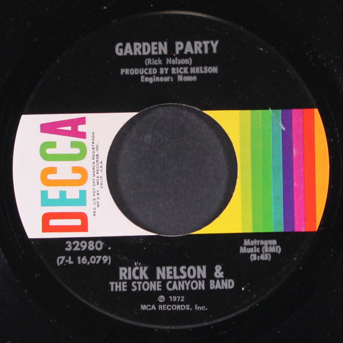 garden party / so long mama by RICK NELSON