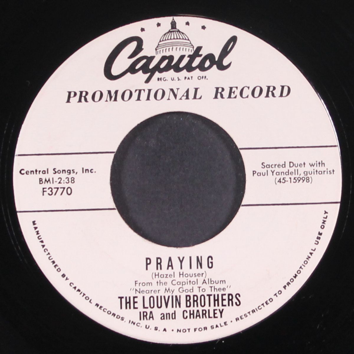 praying / there's no excuse by LOUVIN BROTHERS
