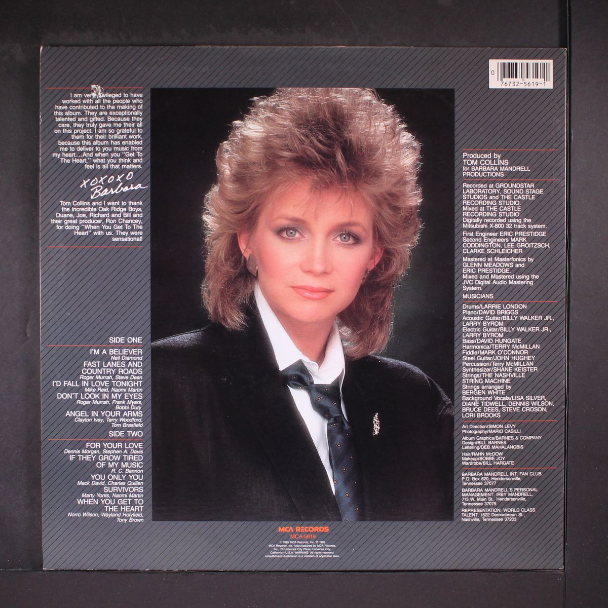 get to the heart by BARBARA MANDRELL
