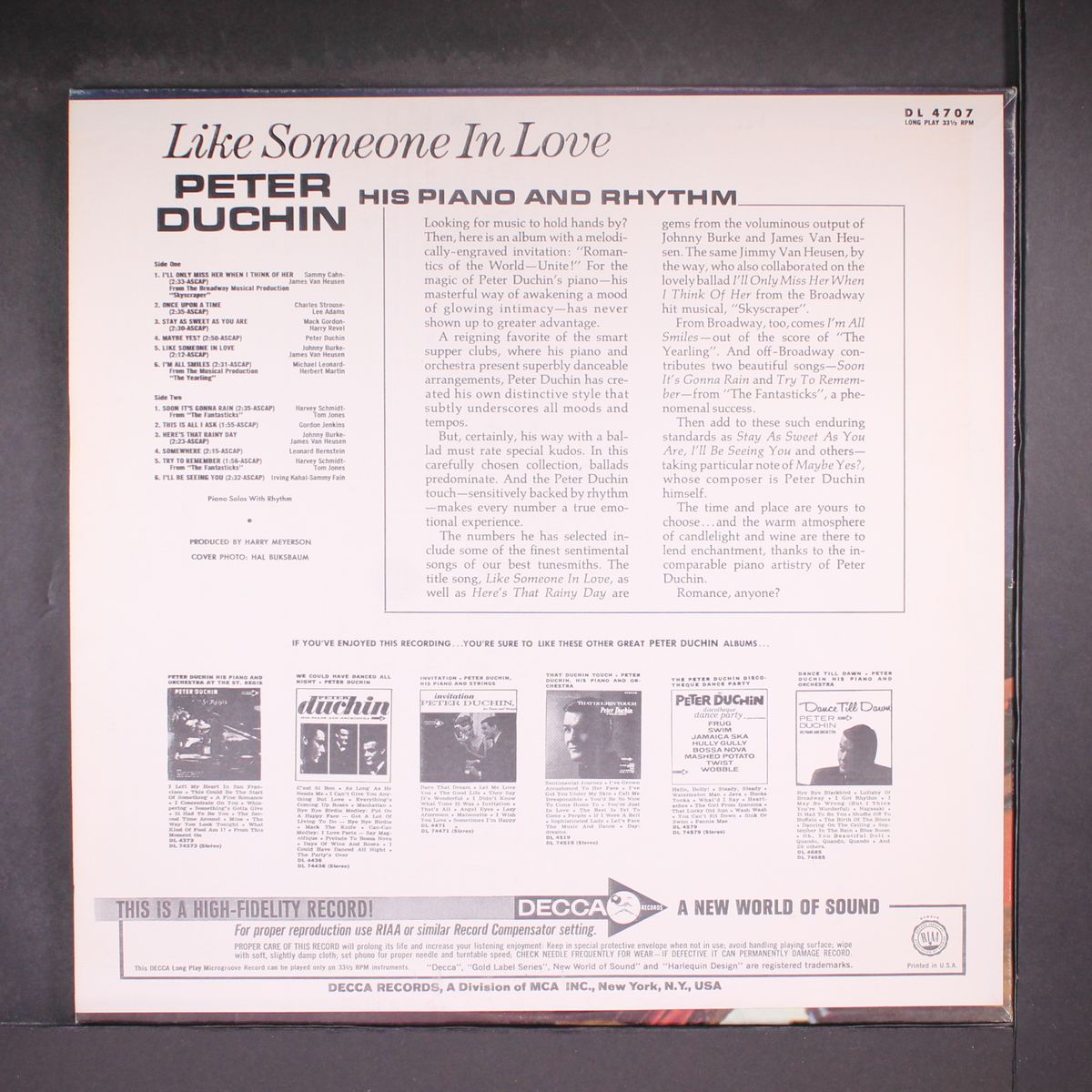 like someone in love by PETER DUCHIN