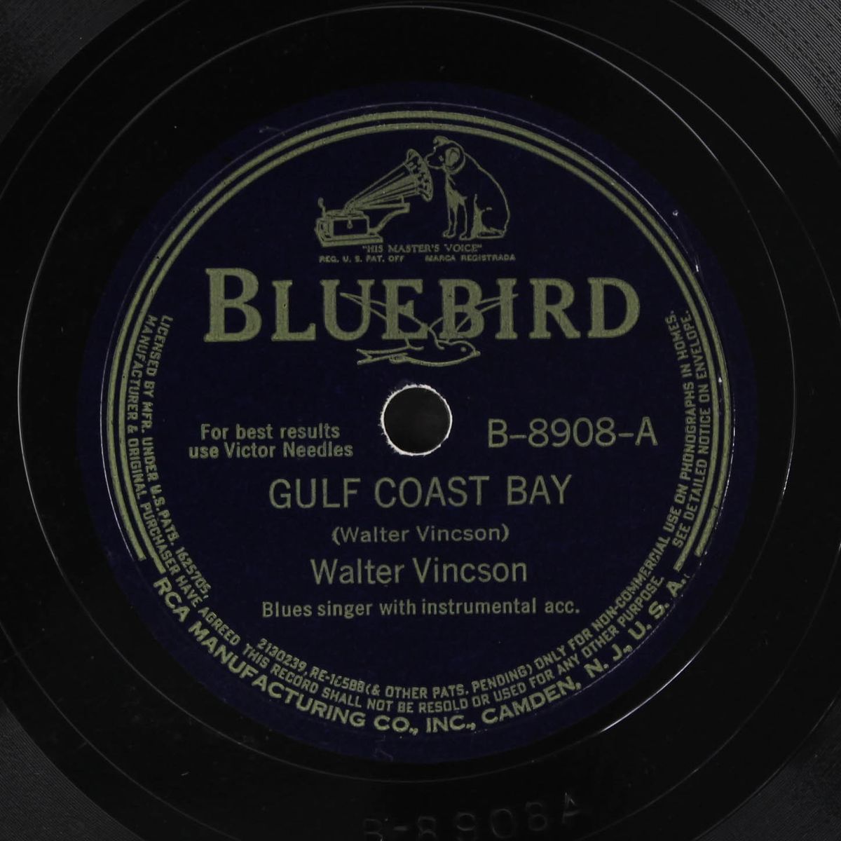 gulf coast bay / she's leaving me by WALTER VINCSON