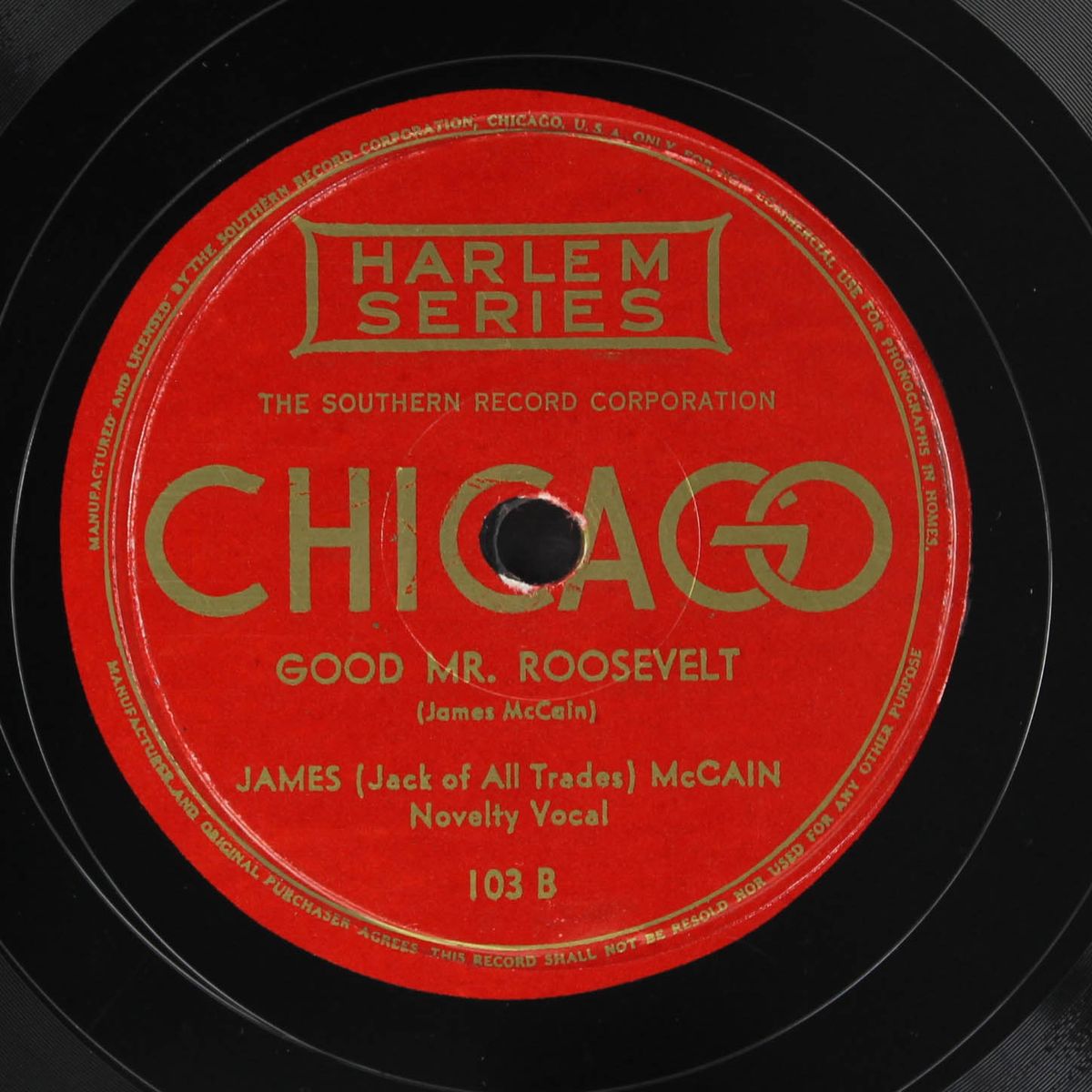 his spirit lives on / good mr. roosevelt by JOE WILLIAMS