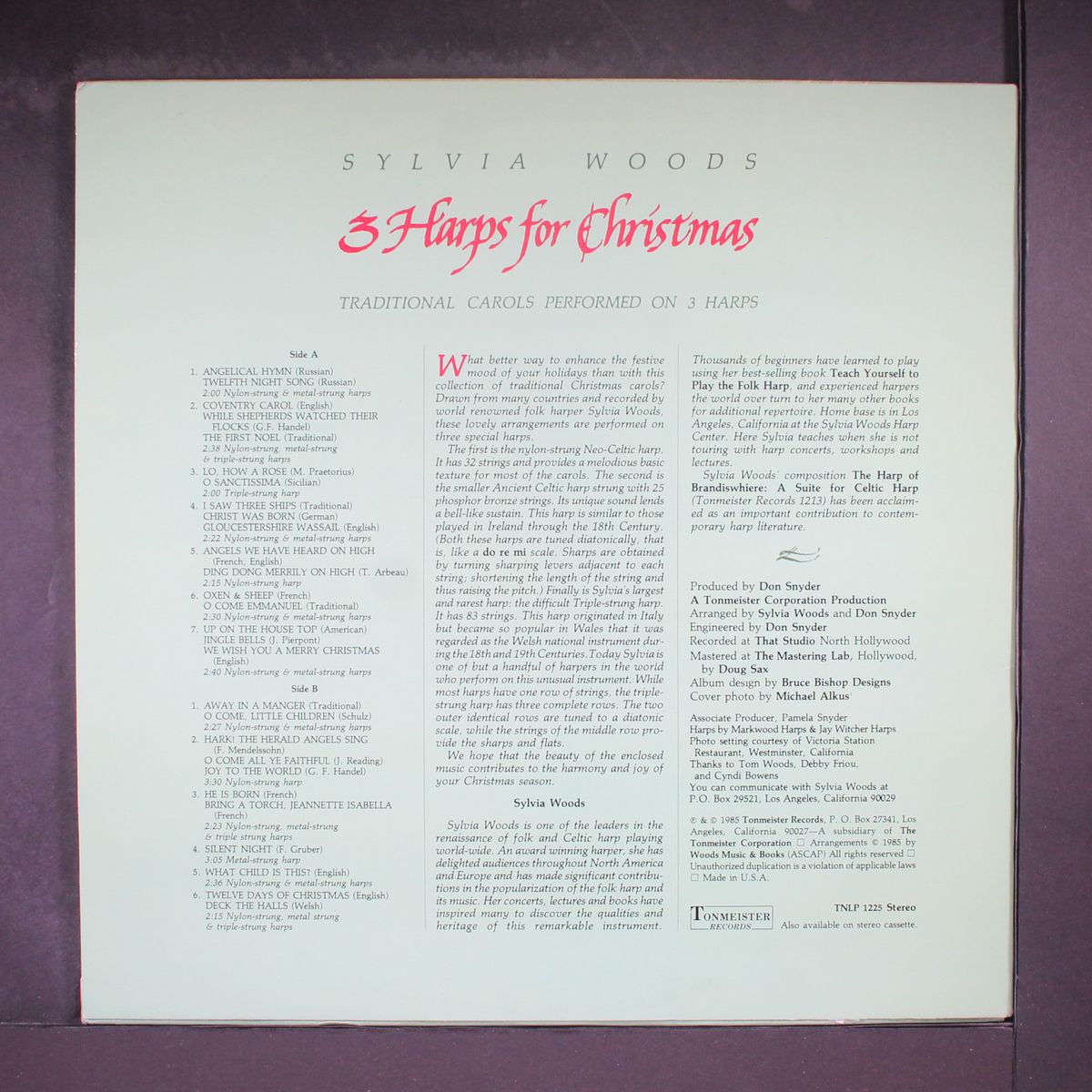 3 harps for christmas by SYLVIA WOODS