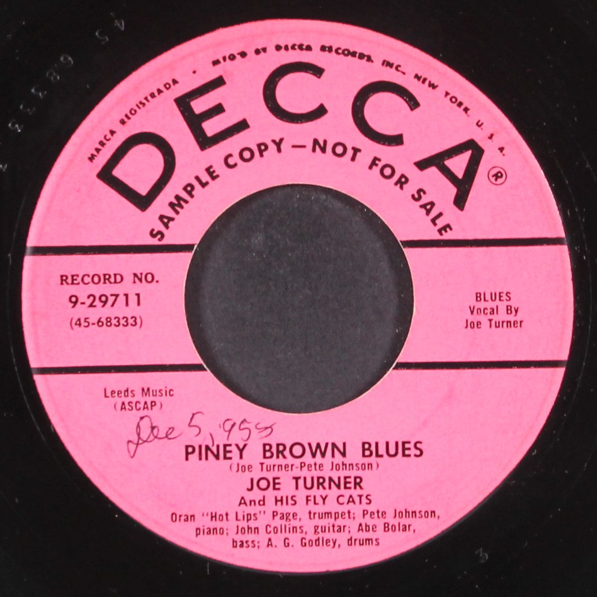 piney brown blues / i got a gal for every day in the week by JOE TURNER