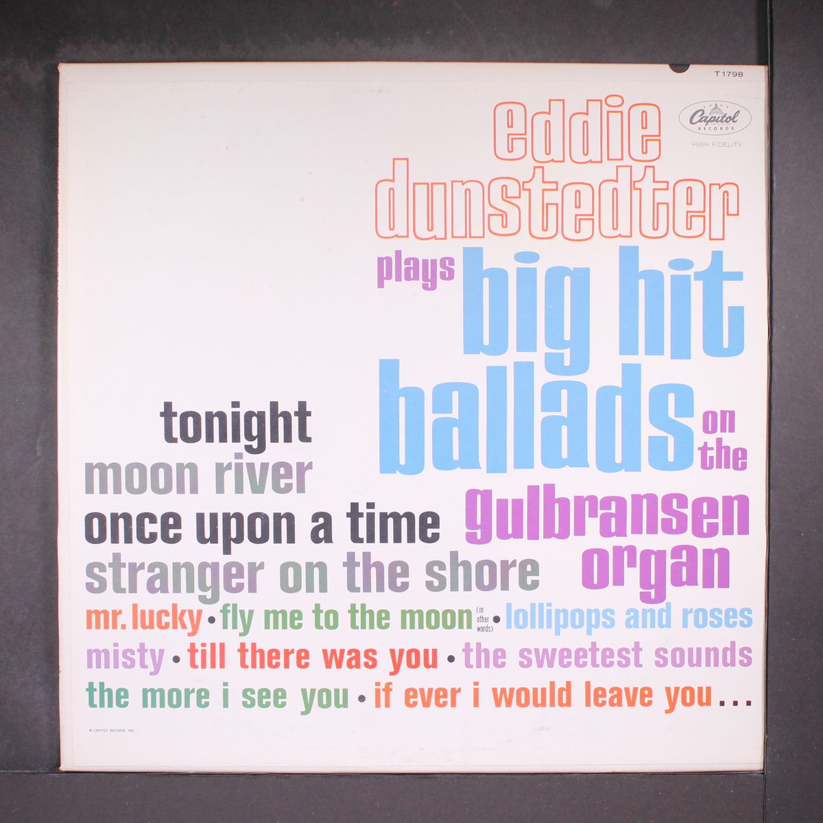 plays big hit ballads by EDDIE DUNSTEDTER