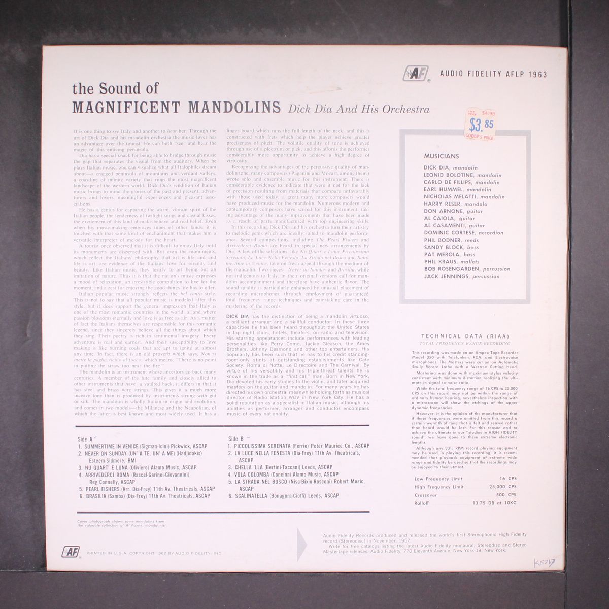 the sound of magnificent mandolins by DICK DIA