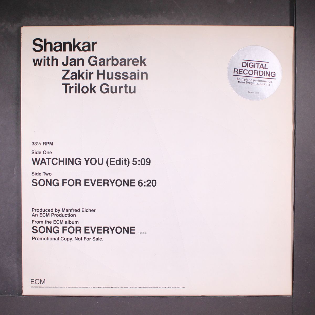 watching you / song for everyone by SHANKAR