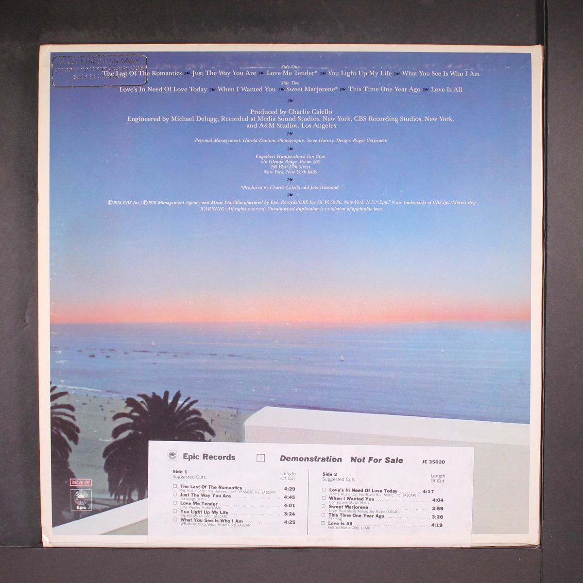last of the romantics by ENGELBERT HUMPERDINCK