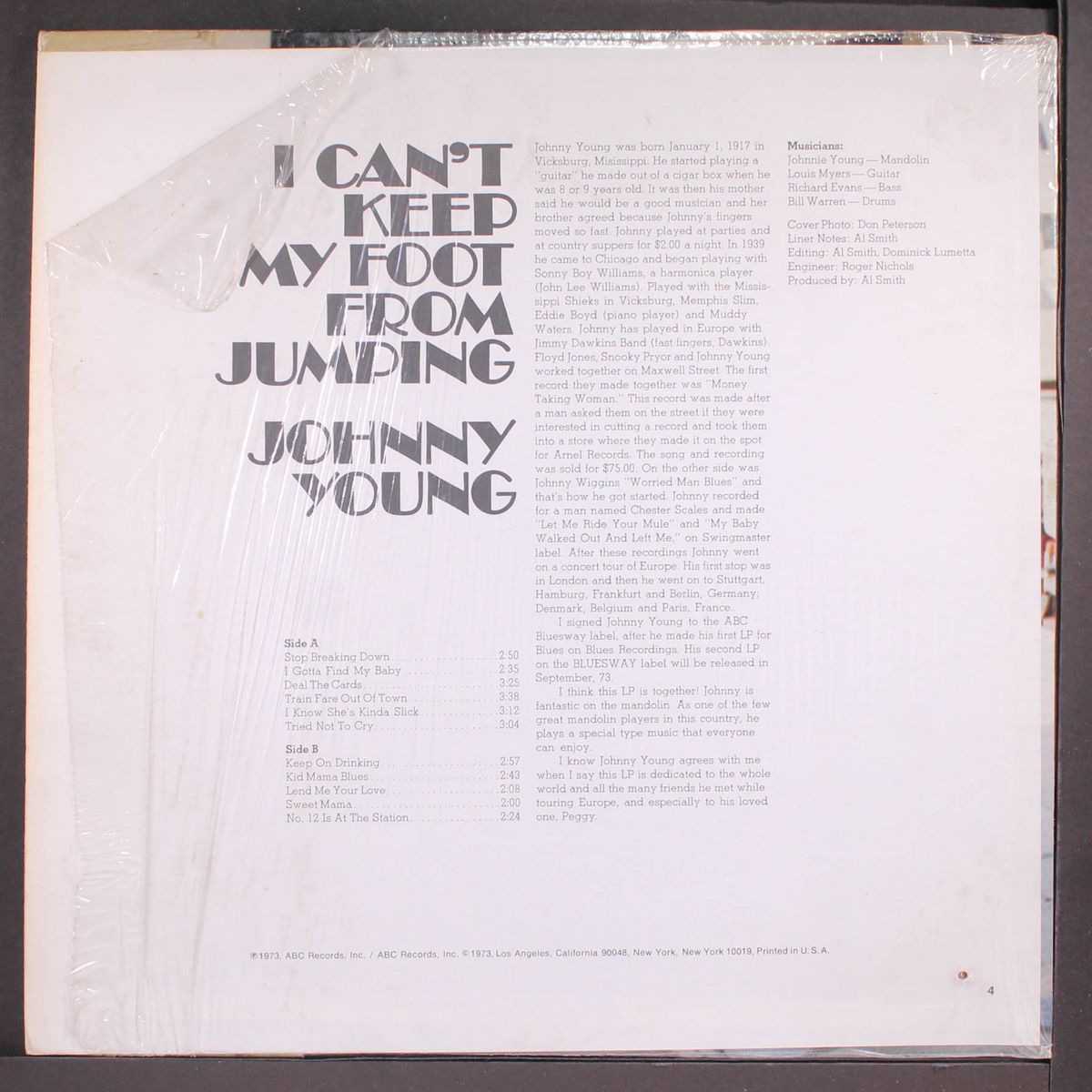 i can't keep my foot from jumping by JOHNNY YOUNG
