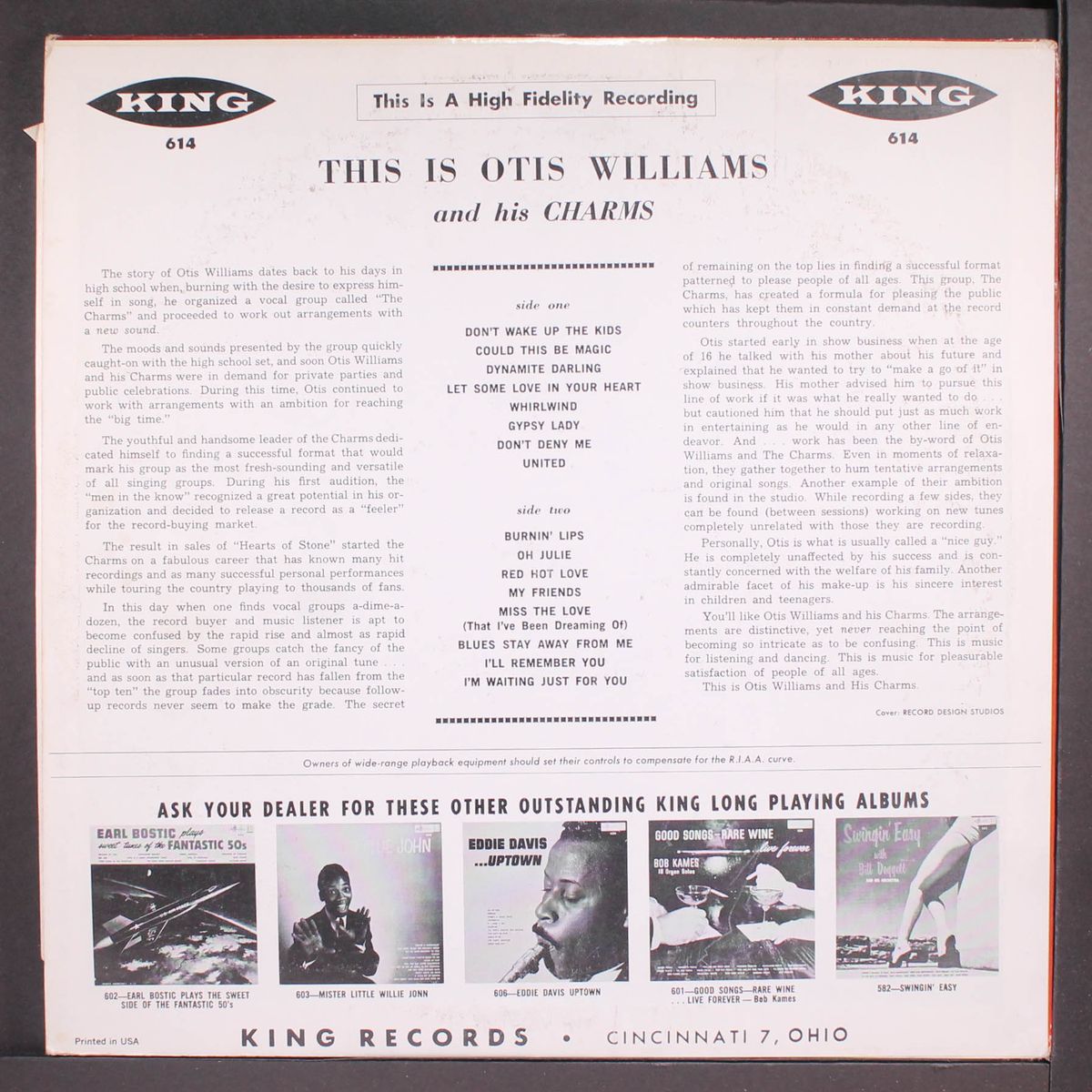 this is by OTIS WILLIAMS & CHARMS