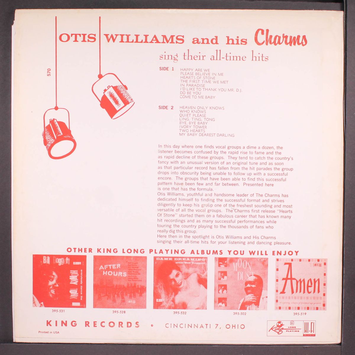 sing their all time hits by OTIS WILLIAMS & CHARMS
