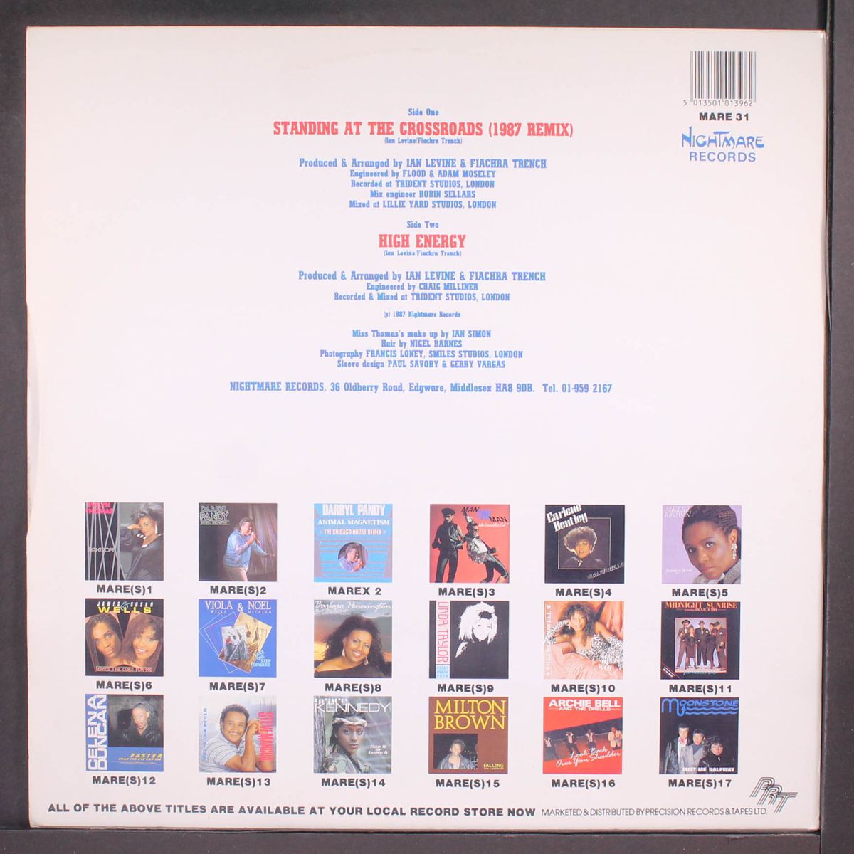 standing at the crossroads (1987 remix) / high energy by EVELYN THOMAS