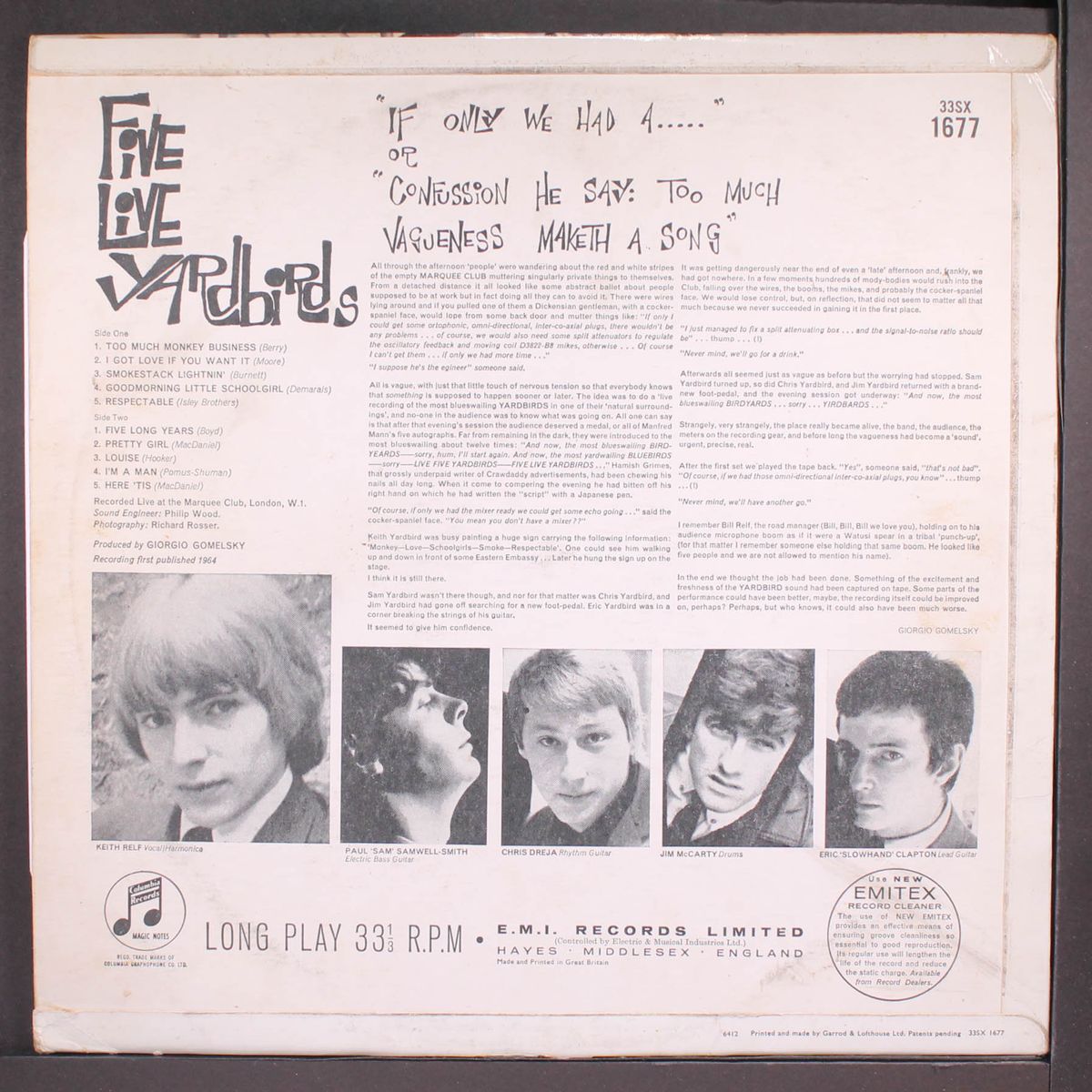 five live yardbirds by YARDBIRDS