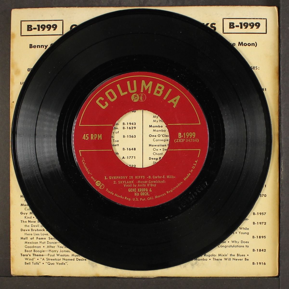 krupa's sidekicks by GENE KRUPA
