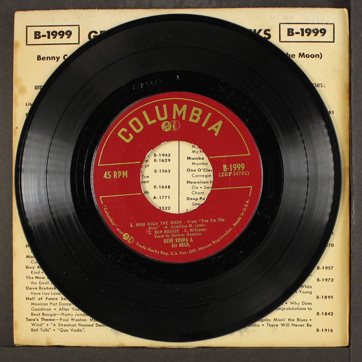 krupa's sidekicks by GENE KRUPA