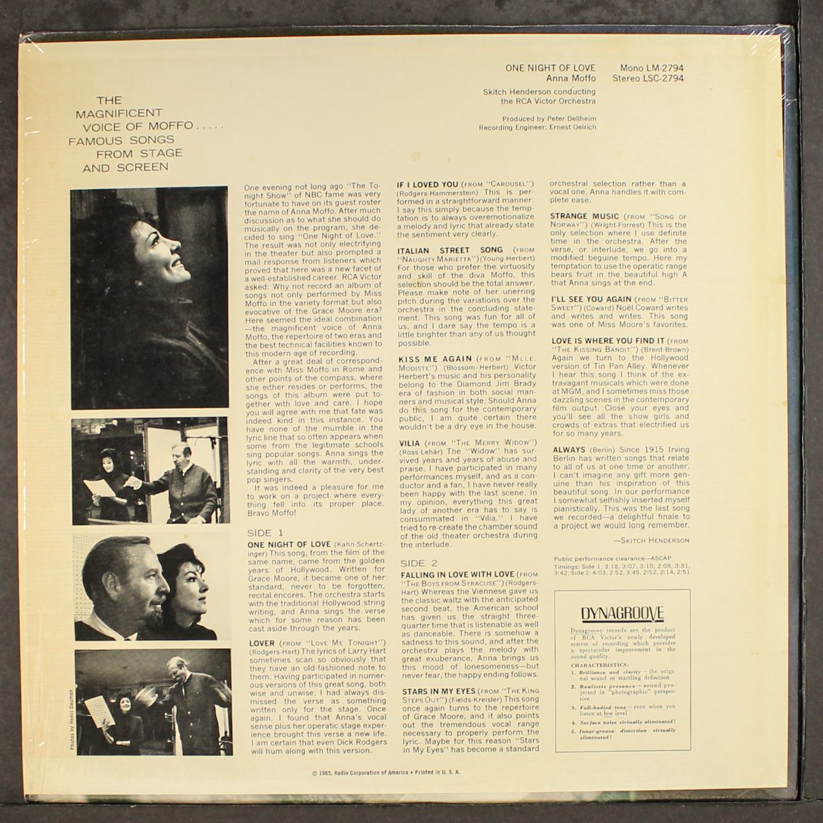 one night of love by ANNA MOFFO