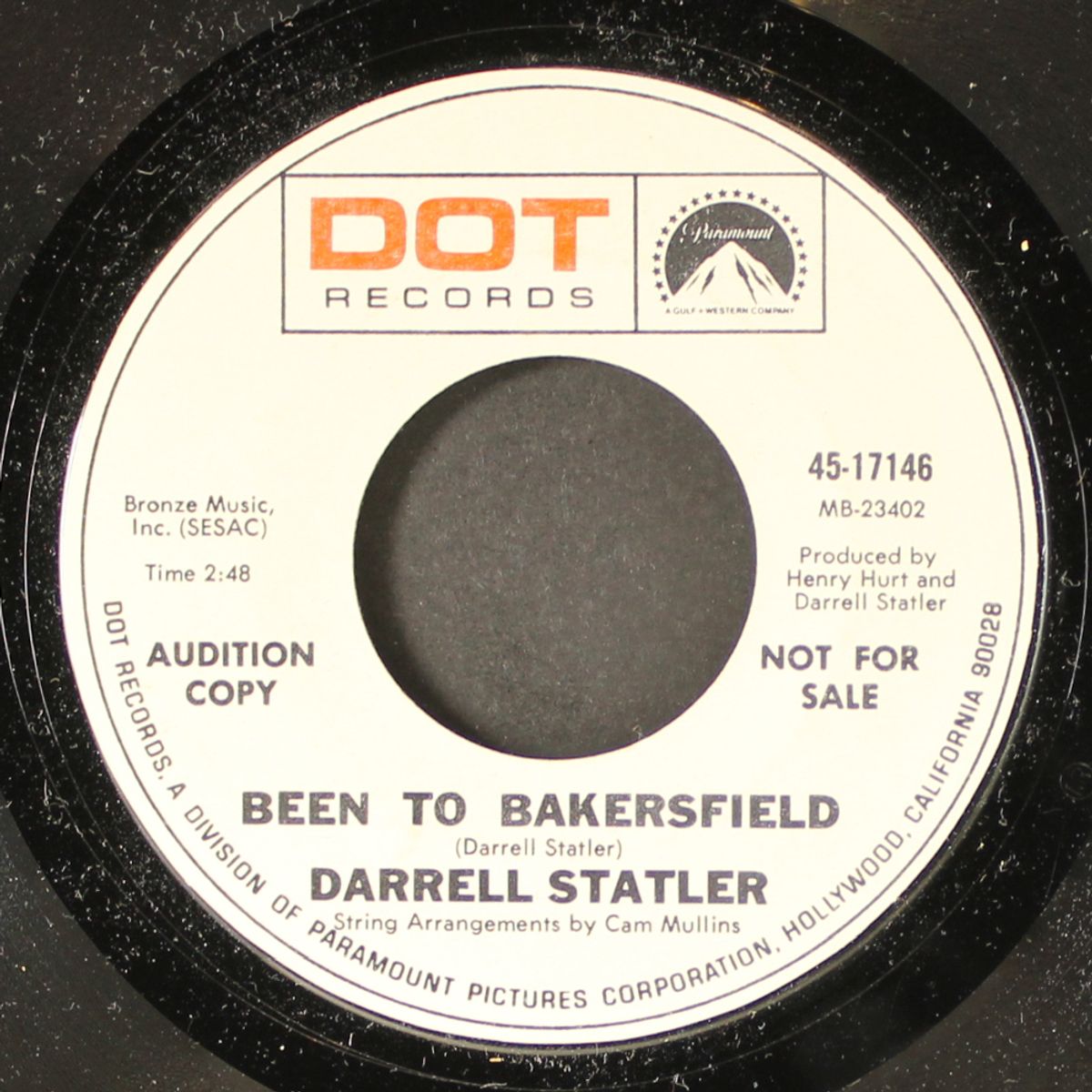 tragedy's girl / been to bakersfield by DARRELL STATLER