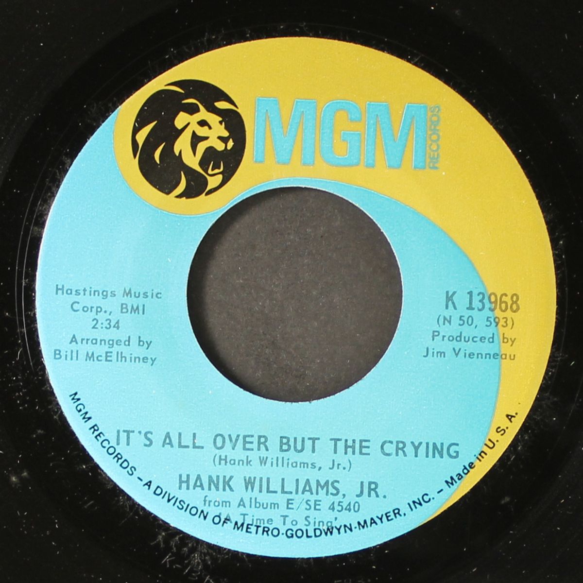 it's all over but the crying by HANK WILLIAMS, JR.
