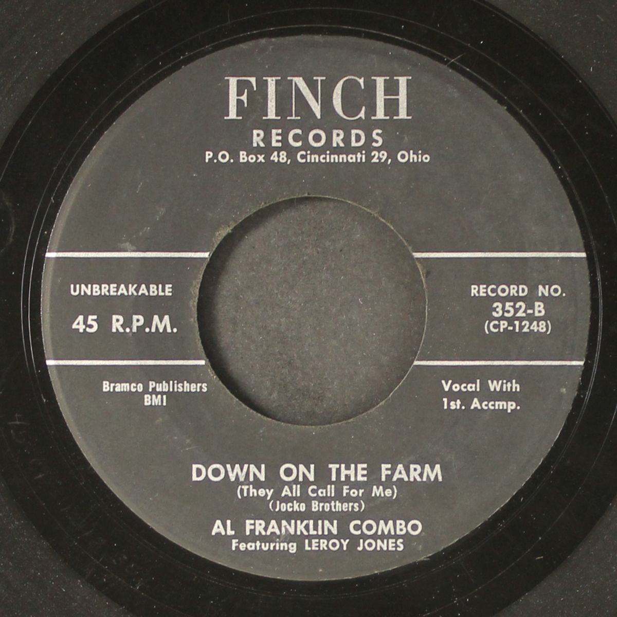 down on the farm / nocturne in blue by AL FRANKLIN COMBO