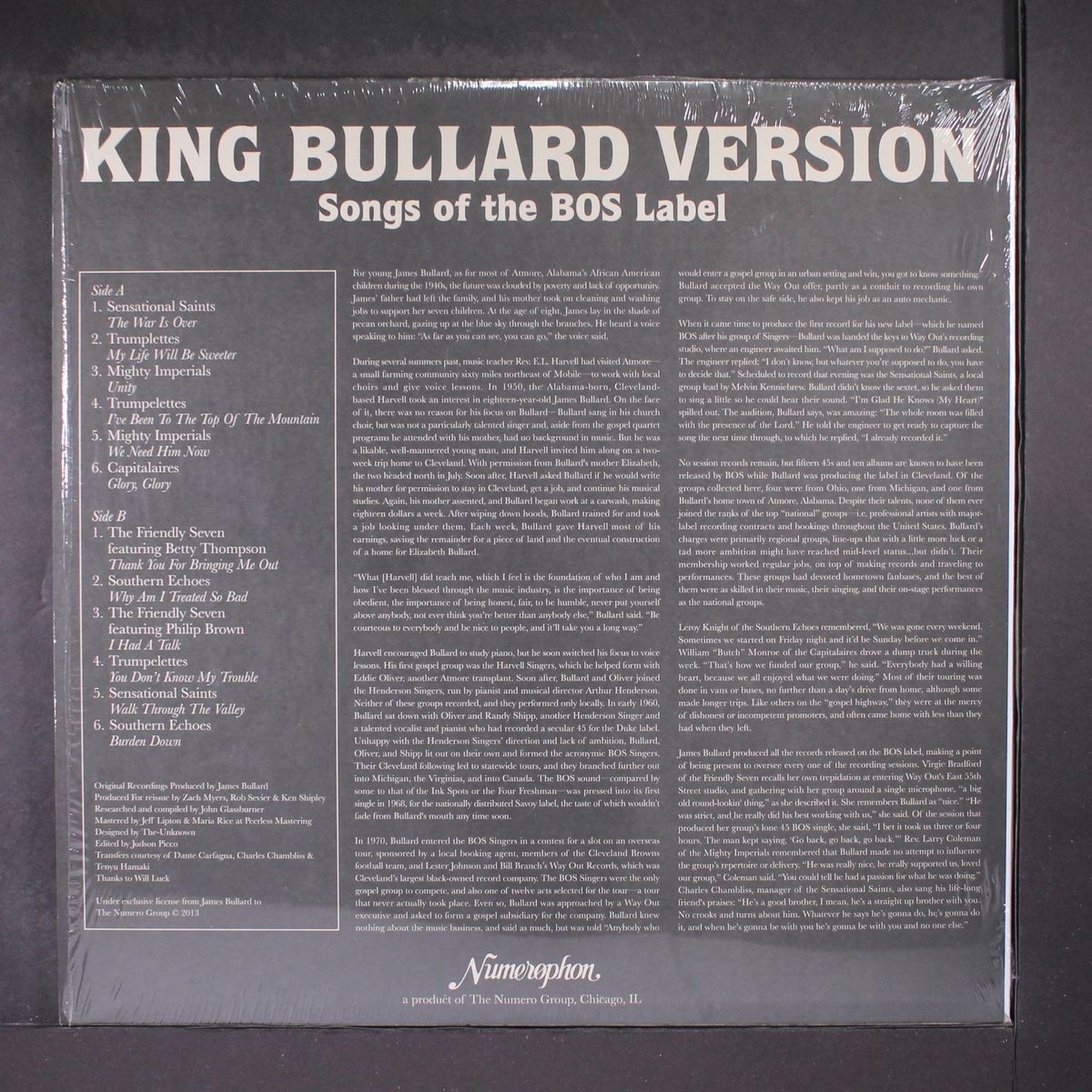 king bullard version, songs of the bos label by KING BULLARD VERSION