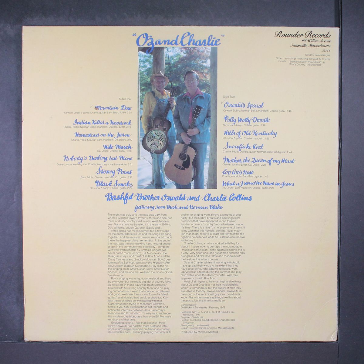 oz and charlie by BASHFUL BROTHER OSWALD & CHARLIE COLLINS