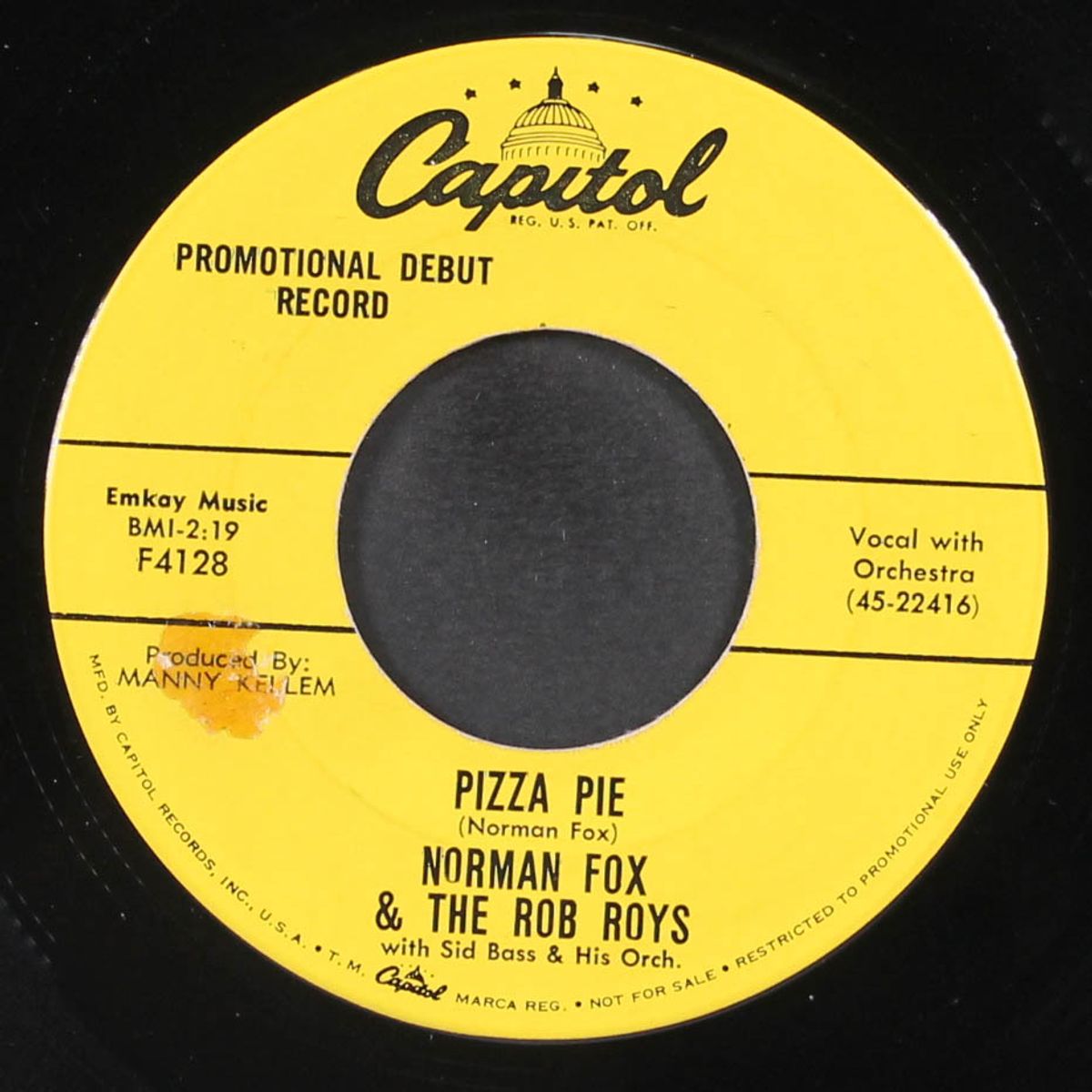 pizza pie / dream girl by NORMAN FOX & ROB ROYS